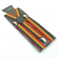 Rainbow striped strap 2.5cm adult strap clip for men and women seven color rainbow striped elastic suspenders wholesale