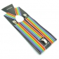 Rainbow striped strap 2.5cm adult strap clip for men and women seven color rainbow striped elastic suspenders wholesale