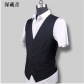 Spring and autumn suit vest men's vest slim Korean version of the formal wear tooling British gray best man suit vest