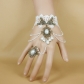 Jewelry original design white lace bracelet with ring one chain gothic jewelry wholesale