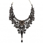 Retro European and American jewelry lace ladies necklace foreign trade jewelry original black clavicle chain in stock
