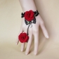 Original Gongyan Retro Black Lace Rose Bracelet with Ring Source Jewelry Wholesale