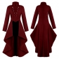 New Medieval Dress Tuxedo Women's Lapel Irregular Hem Retro Long Top