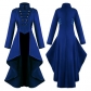 New Medieval Dress Tuxedo Women's Lapel Irregular Hem Retro Long Top