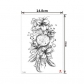 Waterproof eco-friendly flower arm tattoo stickers half arm big flower arm tattoo