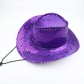 Stage sequined western cowboy hat outdoor travel leisure unisex sun hat summer cool rider hat