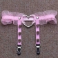 European and American sexy peach heart garter belt hot sale nightclub bar leather rivet leg garter clip