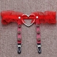 European and American sexy peach heart garter belt hot sale nightclub bar leather rivet leg garter clip