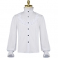2021 New European and American Men's Folded Pirate Shirt Medieval Costume Steampunk Victorian Top