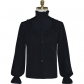 2021 New European and American Men's Folded Pirate Shirt Medieval Costume Steampunk Victorian Top