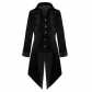 European and American new style tuxedo, medieval retro clothing mid-length punk men's coat