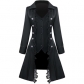 Autumn new style Medieval solid color long-sleeved three-breasted ladies jacket irregular top