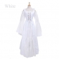 European and American square collar tied waist medieval Renaissance retro dress