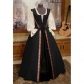 Medieval Renaissance style two-piece dress with square neck and waist and big swing