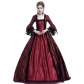 Lace stitching big bell sleeve medieval dress palace retro Europe and America