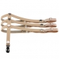 Rock anime hip-hop show Harajuku Punk Gothic stretch leather three-row thigh loop garter belt