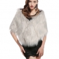 Faux fur shawl beach wool cloak bridal wedding dress furry waistcoat