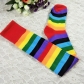 Sexy hot drill over the knee socks striped women's long tube garter drill socks European and American high tube cotton socks