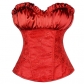 European and American erotic lingerie court corset cashew flower plastic top