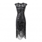 New product quality hot style tassel woven sequin dress 1920S retro European and American movie dress skirt