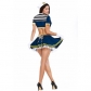 New blue sailor suit split suit uniform suit European and American navy cosplay suit