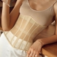 Show chest mesh gauze waist women European and American new slim knit inner and outer with sexy wrapped chest