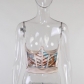 European and American fish bone waist oil painting girdle 2021 new waist stitching stitching printing crown corset women's clothing