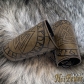 Nordic Viking Odin Rune Embossed Leather Wristband Medieval Retro COSPLAY Accessories