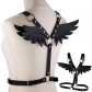 European and American new leather angel wing suspenders suit women's leather jackets, body straps, shoulder straps, waist belts