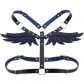 European and American new leather angel wing suspenders suit women's leather jackets, body straps, shoulder straps, waist belts