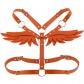 European and American new leather angel wing suspenders suit women's leather jackets, body straps, shoulder straps, waist belts