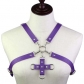 Men's and women's punk style leather cross cross sling top tights shaping waist belt chest strap suspenders