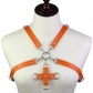 Men's and women's punk style leather cross cross sling top tights shaping waist belt chest strap suspenders