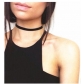 European and American Fashion Jewelry Simple Element Necklace Korean Velvet Belt Necklace Black Ladies Collar