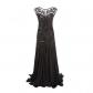 Explosive party deess annual party dinner long dress skirt 1920 retro sequins beaded and mesh lotus leaf