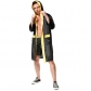 Halloween adult cosplay boxer game costume shirt black hooded jacket cloak sports shorts