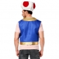 Halloween game character cosplay costume Mushroom Kingdom Red Dot Mushroom Head Chino Captain Cosplay Costume