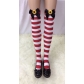 Sexy long tube with bowknot red socks Christmas doll socks thigh socks over the knee cute socks