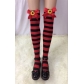 Sexy long tube with bowknot red socks Christmas doll socks thigh socks over the knee cute socks