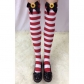 Thick sexy Christmas items, bow-knot striped Christmas stockings, stockings