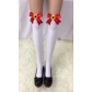 Sexy long tube with bowknot black and white socks Christmas doll socks thigh socks over the knee cute socks