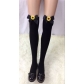 Sexy long tube with bowknot black and white socks Christmas doll socks thigh socks over the knee cute socks