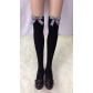 Sexy long tube with bowknot black and white socks Christmas doll socks thigh socks over the knee cute socks