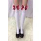 Sexy long tube with bowknot black and white socks Christmas doll socks thigh socks over the knee cute socks