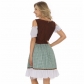 German Oktoberfest Costume, Love Green Plaid Skirt, Munich Bavarian National Traditional Carnival Costume