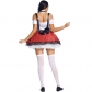 Halloween costume German Oktoberfest Burgundy split beer girl Beer costume