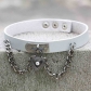 European and American punk Harajuku style heart-shaped lock leather collar neckband