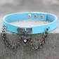 European and American punk Harajuku style heart-shaped lock leather collar neckband