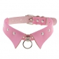 European and American new personality punk Gothic leather collar collar necklace simple fashion ring clavicle necklace
