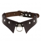 European and American new personality punk Gothic leather collar collar necklace simple fashion ring clavicle necklace